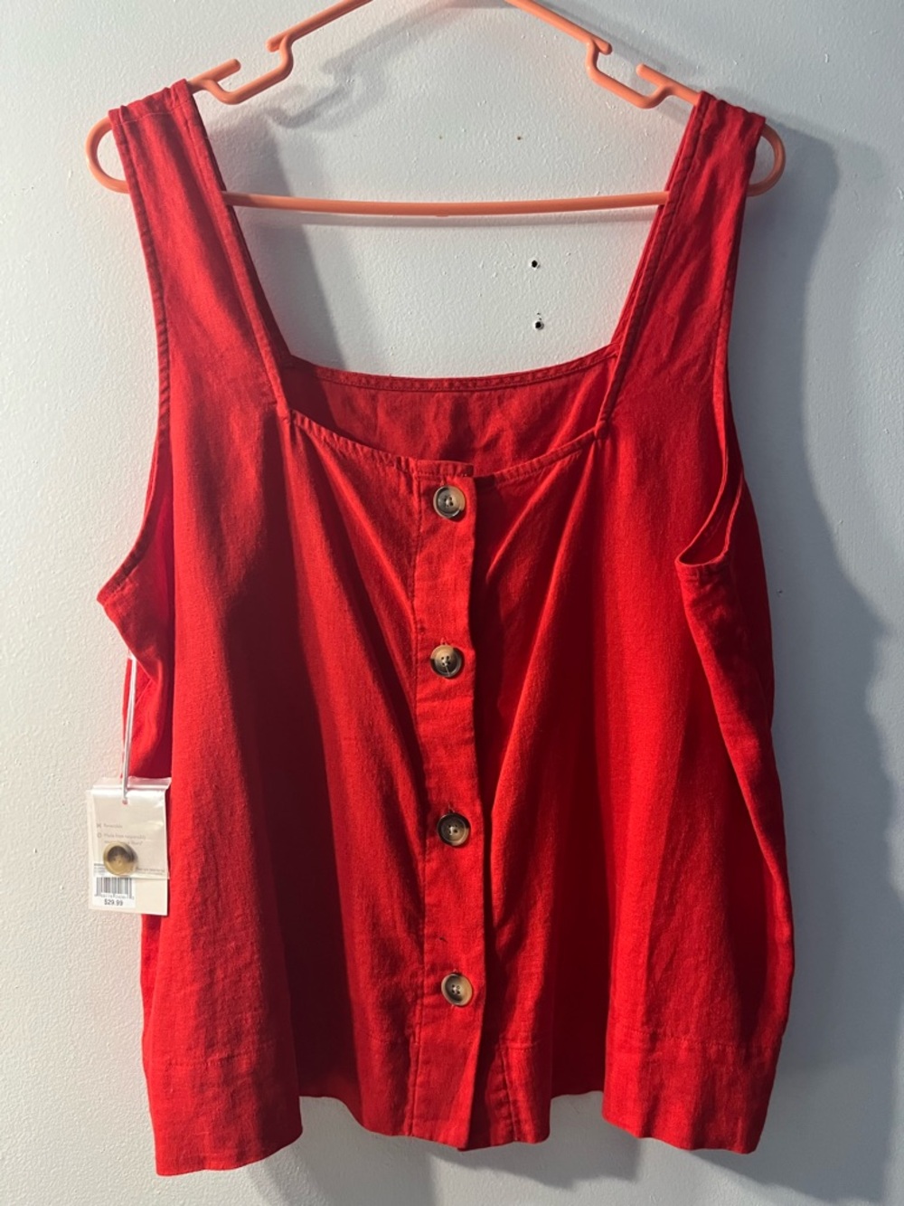 LC Lauren Conrad Reversible Red Tank Top